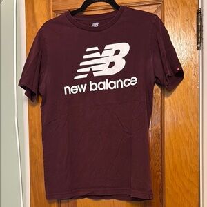 New Balance Red Short Sleeve Tee Classic Logo